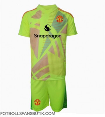 Manchester United Målvakt Replika Bortatröja Barn 2024-25 Kortärmad (+ Korta byxor)